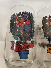 Vintage Indiana Glass 12 Days of Christmas Drinking Tumblers Set Mint Condition
