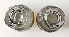 Vtg. Culver Valencia Lowball Glasses Set of 8 Footed On The Rocks 22k Gold MCM