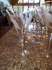 VNTG Total Of 28 WATER WINE Champ. Etc. STEMS Etched Dorothy THORPE Barware GLAM