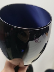 5 Vintage Libbey Black Amethyst Purple Glass Wine Water Cups Goblets 7” Goth