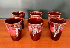 VALLAURIS French Mid-20th Century CERAMIC MAJOLICA Lemonade Set / Glazed Ceramic