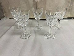 Set of 5 – Waterford Crystal Lismore – 5 7/8″ Claret Wine Glasses Goblets