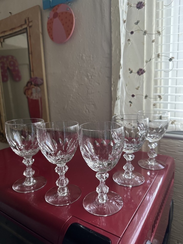 5 Tiffin-Franciscan «Manchester» Wine Glasses- 5 Inches-GREAT CONDITION