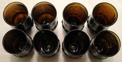 Vintage Tiffin Franciscan Madeira Smoke Brown Flat Tumbler Set of 8