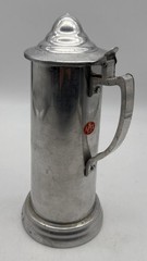 Vintage Apex Quality Aliminum Lidded tankard 8″ Tall Barware, British Drinkware