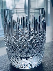 STUART Crystal Glasses – Manhattan Pattern; Set of 4 ; 11oz Tumblers; NEW IN BOX