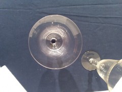 Vintage Imperial Candlewick Water Glasses 4 Ball Stem 7.5 inches set of 2