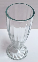 (6) Vintage Soda Fountain Parfait Ice Cream Sundae Milkshake Ribbed Footed Glass