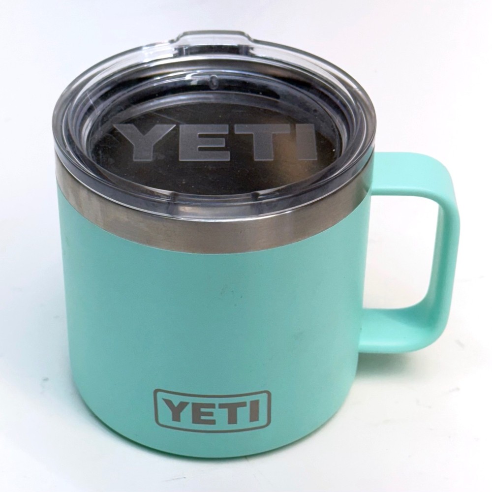 YETI Rambler 14 oz Stainless Steel Mug with Lid – Sea Foam