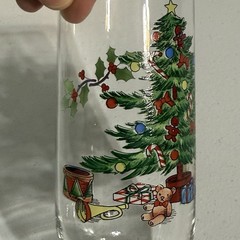 Set of 4 Vintage 12 Oz Luminarc Holiday Christmas Decor Tumbler Glasses