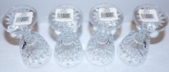 SET OF 4 WATERFORD CRYSTAL LISMORE 5 7/8″ CLARET WINE GLASSES~ORIGINAL LABELS~