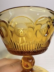MCM Bartlett Collins St Genevieve Amber Champagne Sherbet Glass Replacement