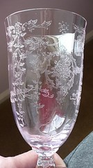 LENOX – FOSTORIA NAVARRE – PINK ICE TEA GLASS – 5 7/8″ – EXCELLENT CONDITION
