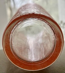 Set of 4 Vtg MCM Hazel Atlas Orange Spaghetti String Drizzle 16oz Glasses 6.5” T