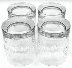 SET OF 4 IITTALA NIVA SHERRY GLASSES, ICICLES, FINLAND, EXCELLENT CONDITION