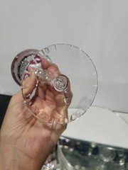 Water Goblet Glass 7-3/8″ tall, Crystal Ebeling & Reuss Marchioness Dark Red #2