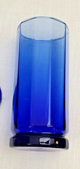 Anchor Hocking Essex Cobalt Blue 10-Panel Tumbler Vintage 16 oz Set of 4 EUC