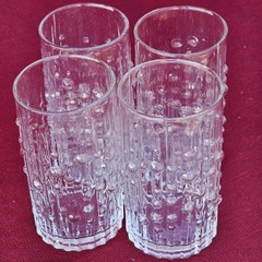 MESI Tapio Wirkkala Iittala Finland Mid C Modern NECTAR Glasses Tumblers Set 4