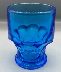 Viking Glass Georgian Blue Tumbler Vintage Drinking Glasses