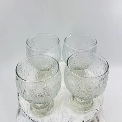 Set of 4 Vintage Indiana Glass Company Glacier Glasses / Highball Tumblers 70’s