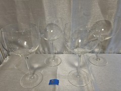 Vintage Set of 7 Yugoslavian Rogaska Mouth Blown Crystal Glasses – 2 Sizes