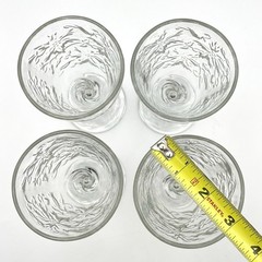 Vintage Princess House Fantasia Wine Glasses Set of 4 Floral Clear Glass 6 3/8”