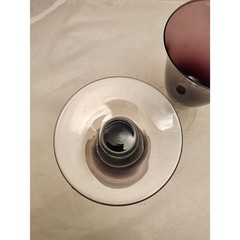 #7739 Amethyst Purple Wine Water Stem Glasses Pair