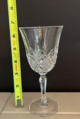 Set of 6 Vintage Crystal Wine Cut Stemware