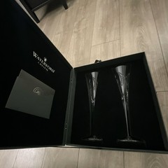 NEW UNTOUCHED Waterford Crystal Wishes Happy Anniversary Cham Flutes Pair w/ Box
