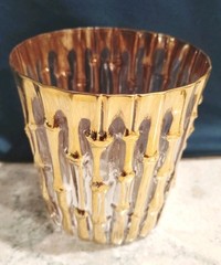 Vintage Imperial 22K Gold Bambu Bamboo Rocks Glass 3.75″