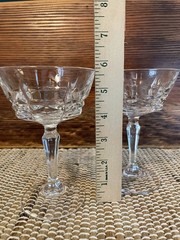 Cherbourg Crystal Champagne/Sherbet French Lead Unit #3 – Set of 2 W. M. Dalton