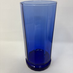 Set of 5 Anchor Hocking Essex Cobalt Blue 16 oz Glasses 10-Panel Tall Tumbler