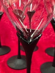 Set of 2 Mikasa RARE Matt Alexandra Black Tulip Stemware Water Goblets 8 Availbl
