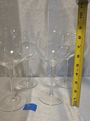 Vintage Set of 7 Yugoslavian Rogaska Mouth Blown Crystal Glasses – 2 Sizes