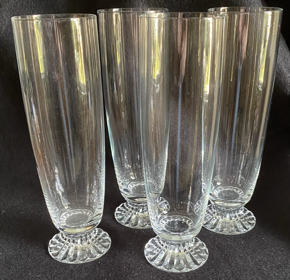 Mikasa Crystal THE RITZ Pilsner Glasses Set of 4