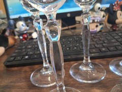 (SET OF 6 GLASSES) ELEGANT 3 oz WINE/CHAMPAGNE CRYSTAL CORDIAL W/ STEM, NO BOX