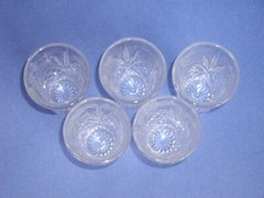 Godinger Dublin Shannon Crystal Vodka Shooters set of 5 New with Sticker