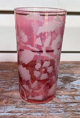 Vintage Cranberry Drinking Glasses Tumblers Retro Federal Glass 1930’s Set of 6