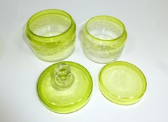 Rare Set 6-pc. Baccarat France about 1880 Crystal Ring Stand Carafe
