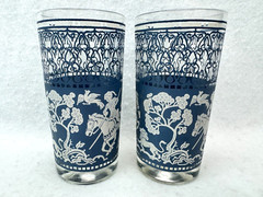 2 Vintage Hazel Atlas Wedgwood Arabian Knights Tumblers 5 1/2″ Drinking Glass