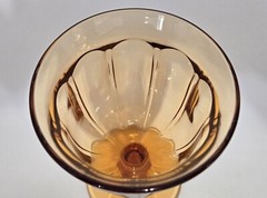 Vintage Amber Glass Noritake Provincial Water/Wine Pedestal Goblet
