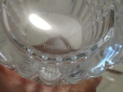 Set of 4 Beautiful Heavy TIFFANY & CO Crystal Plaid Beer Mugs Barware EUC