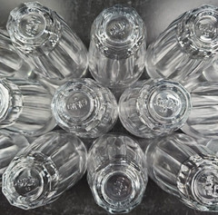 14 Pasabahce Baroque 8 Oz Tumblers Set Palaks Clear Cut Panel Glasses Turkey Lot
