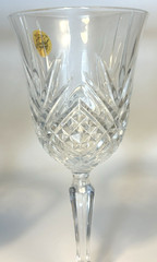 Set of 2 Crystal D’Arques 24 Lead Crystal Wine Glasses/ Water Goblets France