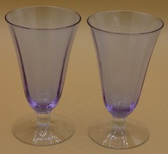Fostoria Wisteria Lavender Tea/Water Glass (Set of 2 Neodymium Glass 5 1/2″ Tall