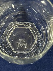 NEW Rosenthal Maria Crystal Whiskey Rocks Glass – (6) sided base embossed roses