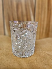 *NEW*Set of 8 vintage FOSTORIA glass STOWE CLEAR double old fashion rock GLASSES