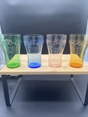 VTG FABERWARE Glass Holder w/4 Etched Glasses