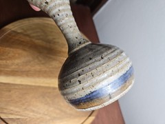 Studio Art Pottery Artisan Turned Ceramic Wine Goblet