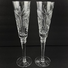 Lenox Millennium Edition Champagne Flutes Set 2 Dawn of Milllennia Wedding 10″